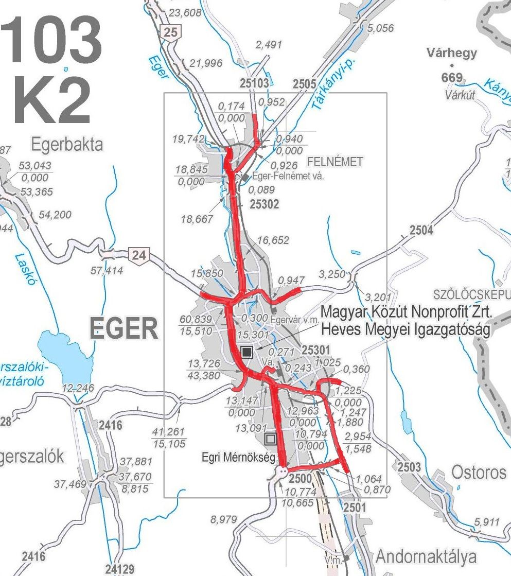 Eger úthálózat
